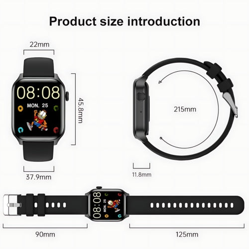 Smart Watch Women Men Fitness Tracker Heart Rate For Android Waterproof