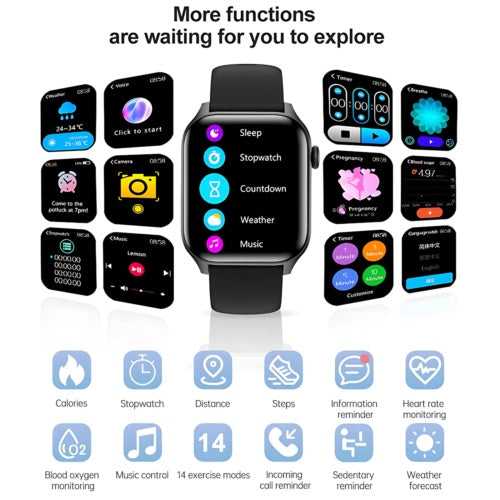 Smart Watch Women Men Fitness Tracker Heart Rate For Android Waterproof