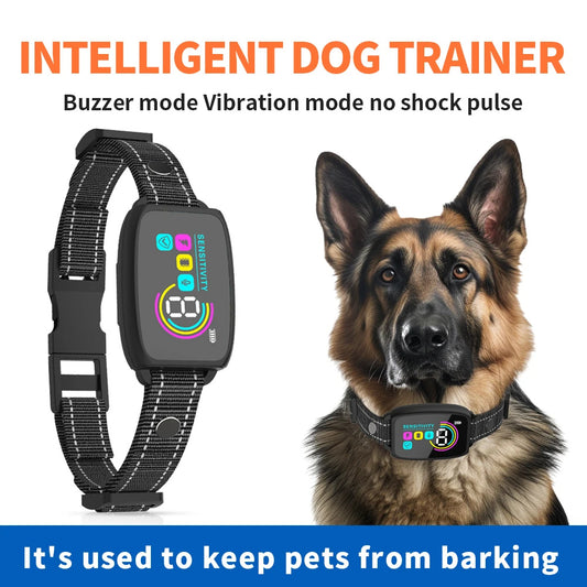 Anti-Bark Dog Collar – Rechargeable, Waterproof w/ Digital Display
